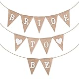 JGA Deko Frauen Bride To Be Girlande Jute Boho Banner JGA Accessoires Wimpelkette...