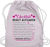 Turnbeutel Rucksack - JGA Junggesellenabschied Frauen - Braut Aufgaben I Mutprobe...