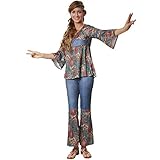 dressforfun 900522 - Damenkostüm Hippi Girl Harmony, Outfit in Jeans- und Ornamentenoptik...