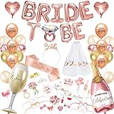 iZoeL Bride to be Deko Rosegold Junggesellenabschied Accessoires Frauen, Bride to be...