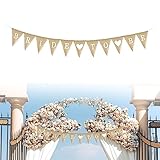 JGA Girlande Banner Bride To Be JGA Deko Frauen Boho Hochzeit Sackleinen Wimpelkette für...