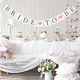 MEJOSER Bride to Be Girlande Banner Brautparty Deko Hochzeitsgirlande Hochzeit Girlande...